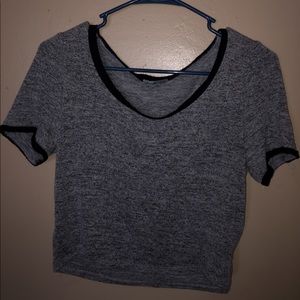 Large gray crop top from Charlotte Russe